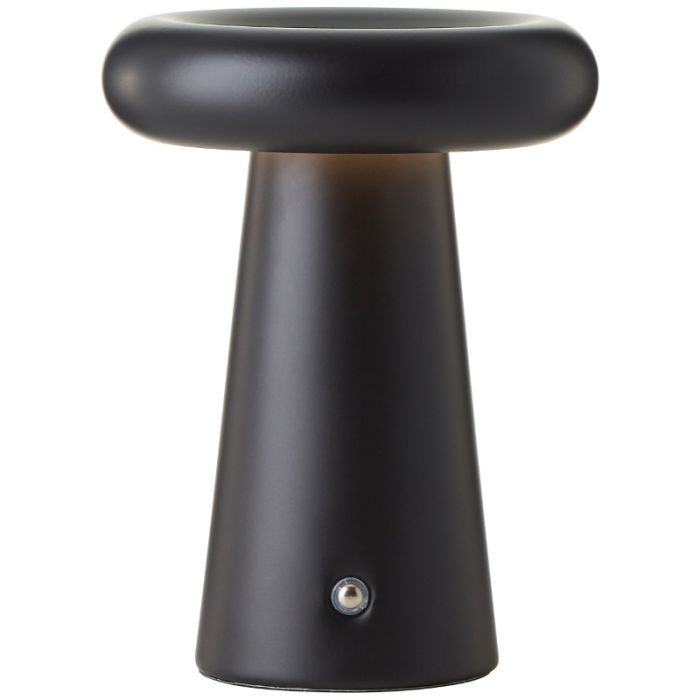 Moderne aufladbare Außen Tischlampe Schwarz, Stig, 3W, 3000K LED, IP44, 3-stufig dimmbar