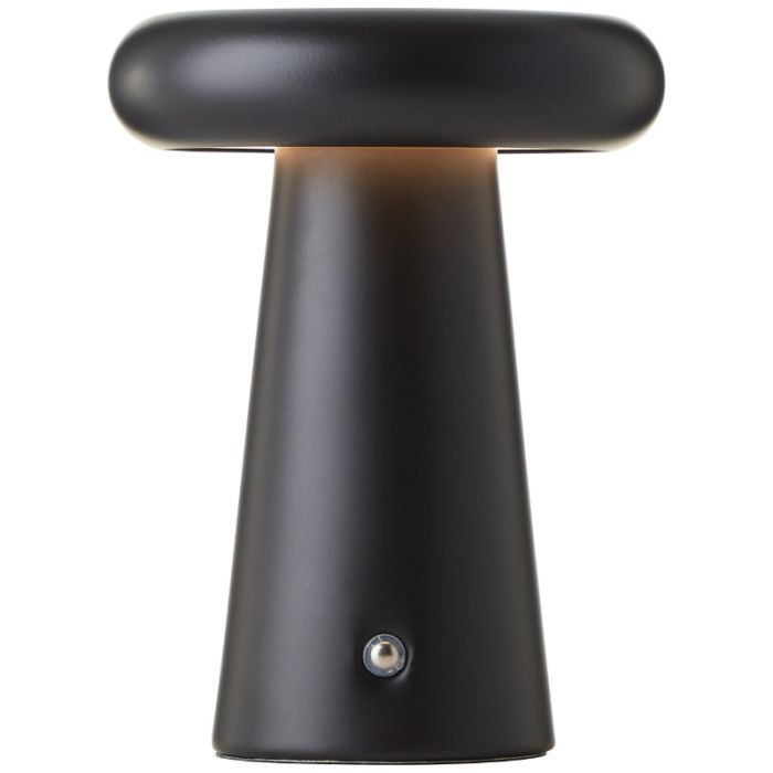 Moderne aufladbare Außen Tischlampe Schwarz, Stig, 3W, 3000K LED, IP44, 3-stufig dimmbar