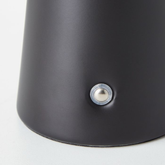 Moderne aufladbare Außen Tischlampe Schwarz, Stig, 3W, 3000K LED, IP44, 3-stufig dimmbar