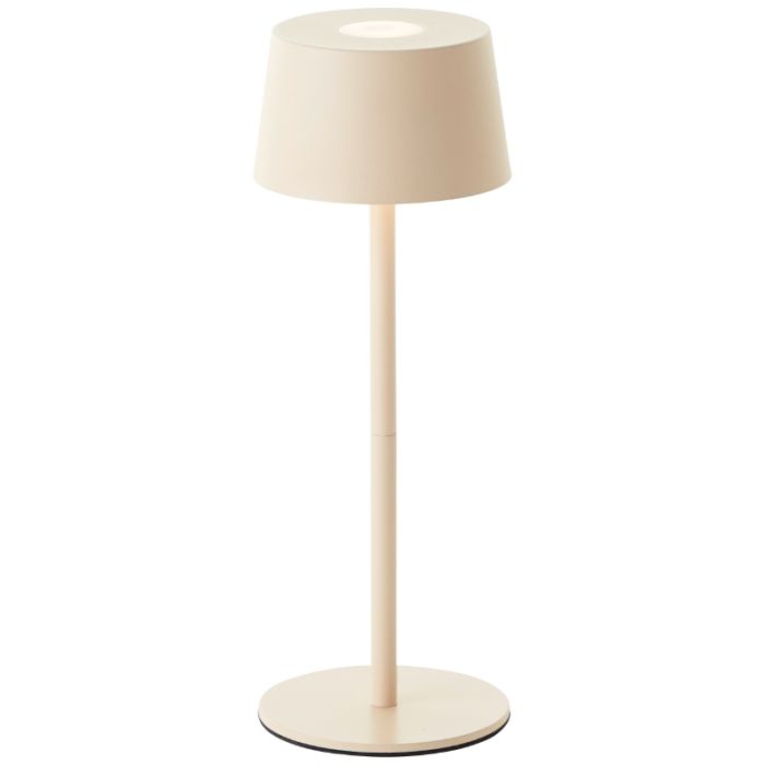 Moderne Außen Tischleuchte Beige, Petter, 2W, 3000K LED, IP44, 3-stufig dimmbar
