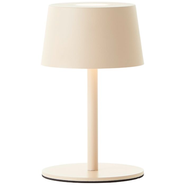 Moderne Außen Tischleuchte Beige, Petter, 2W, 3000K LED, IP44, 3-stufig dimmbar