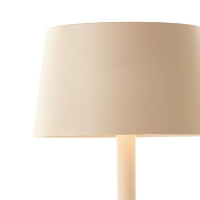 Moderne Außen Tischleuchte Beige, Petter, 2W, 3000K LED, IP44, 3-stufig dimmbar