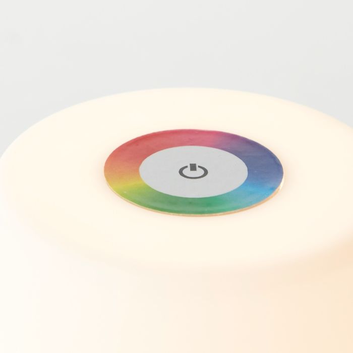 Moderne Außen Tischleuchte Schwarz, Maezon, 1W, RGBW LED, IP44, mit Touch-Dimmer