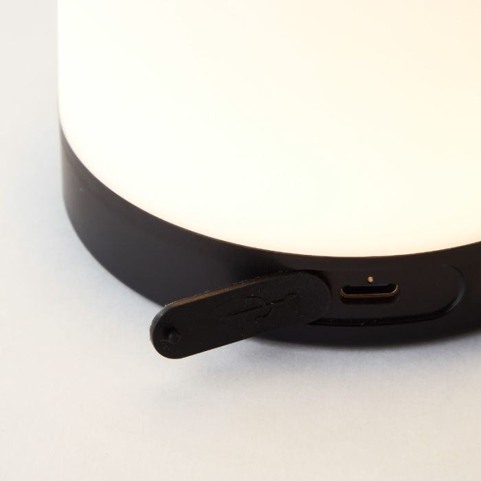 Moderne Außen Tischleuchte Schwarz, Maezon, 1W, RGBW LED, IP44, mit Touch-Dimmer