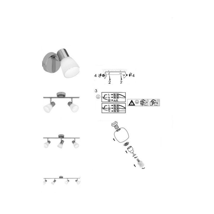 Metall Deckenstrahler Chrom, Ziyana, 4W, 2700K LED