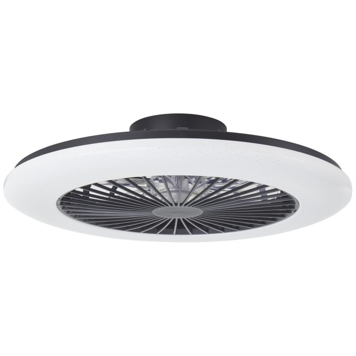 Moderne Deckenventilator Schwarz, Sofieke, 48W, RGBW LED, mit Fernbedienung