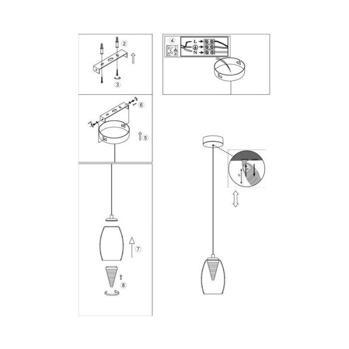 Moderne Pendelleuchte Chrom, Aliyah, 5W, 3000K LED