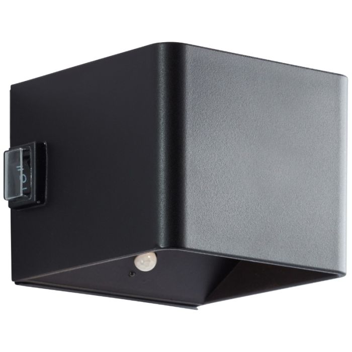 Moderne aufladbare Wandleuchte Schwarz, Puck, 4W, 3000K LED, IP44