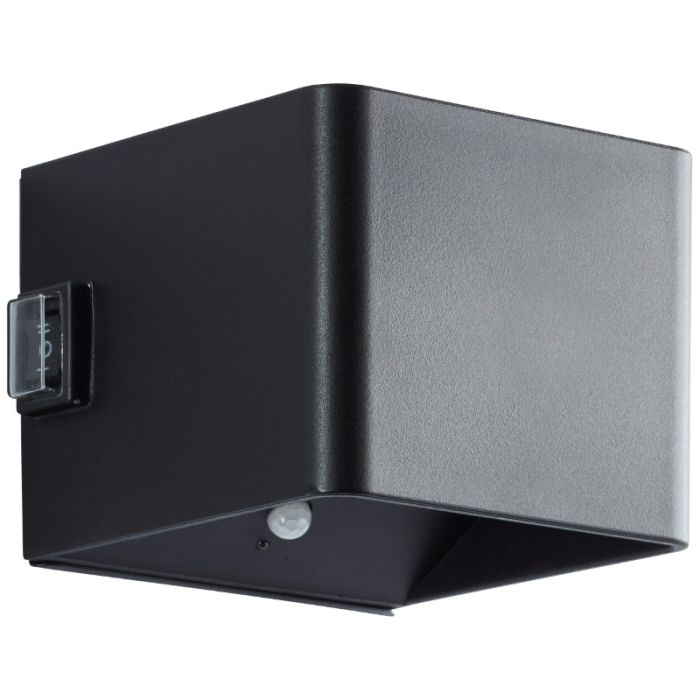 Moderne aufladbare Wandleuchte Schwarz, Puck, 4W, 3000K LED, IP44