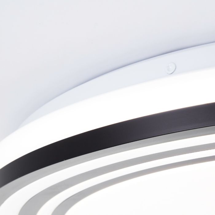 Moderne Deckenleuchte Schwarz, Merlijn, 36W, White Switch LED, mit Fernbedienung