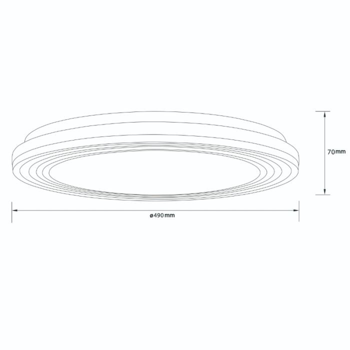 Moderne Deckenleuchte Schwarz, Merlijn, 36W, White Switch LED, mit Fernbedienung