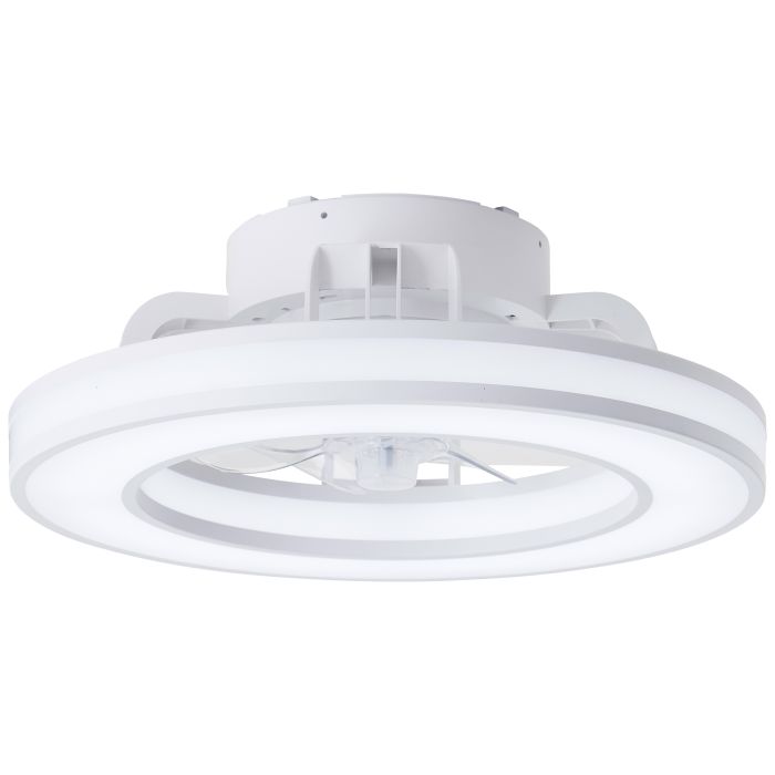 Moderne Deckenventilator Weiß, Yari, 26W, RGBW LED, mit Fernbedienung