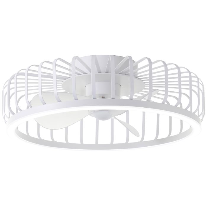 Moderne Deckenventilator Weiß, Tolga, 36W, 2700K-4000K-6500K LED, mit Fernbedienung