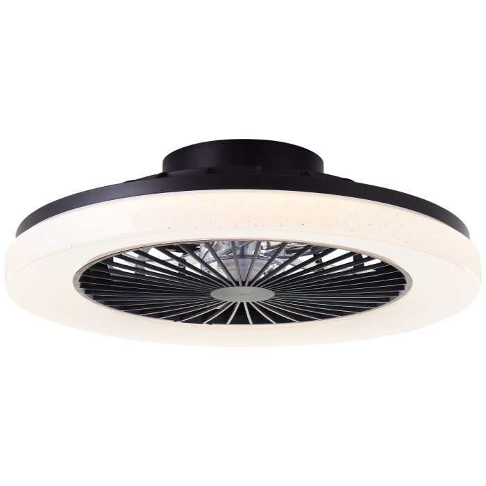 Moderne Deckenventilator Schwarz, Soren, 40W, 2700K-6500K einstellbare LED, mit Fernbedienung