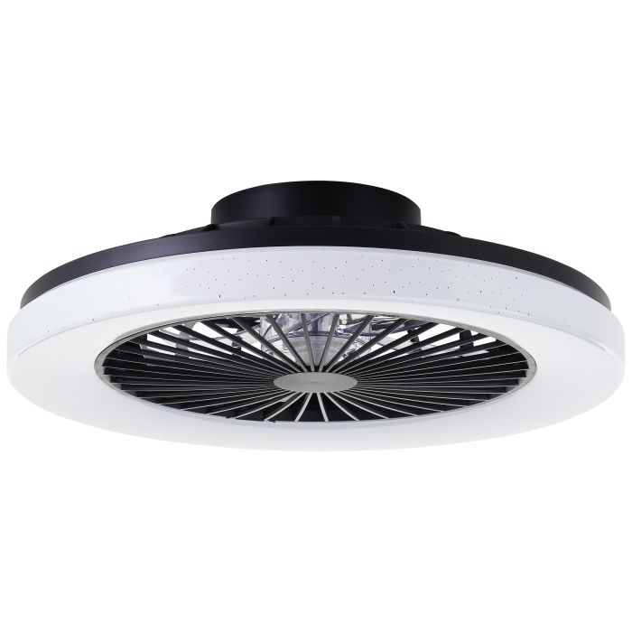 Moderne Deckenventilator Schwarz, Soren, 40W, 2700K-6500K einstellbare LED, mit Fernbedienung