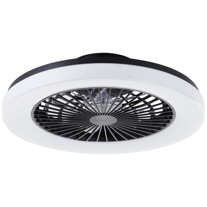 Moderne Deckenventilator Schwarz, Soren, 40W, 2700K-6500K einstellbare LED, mit Fernbedienung