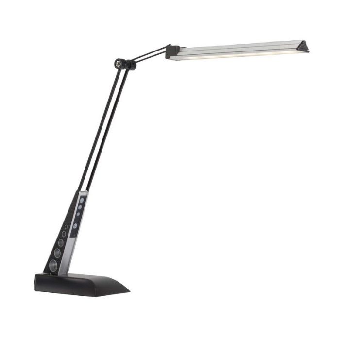 Design Schreibtischlampe Chrom, Leyana, 1W, 5000K LED, mit Touch-Dimmer
