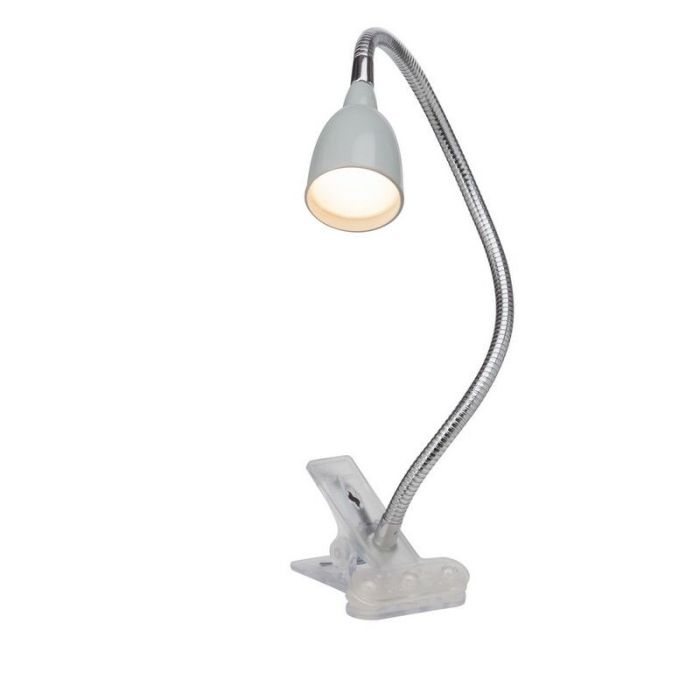 Kunststoff Klemmspot Grau, Kit, 2,4W, 3000K LED, mit Schalter