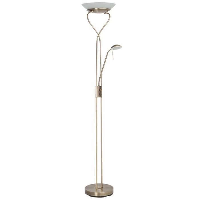 Moderne Leselampe Stehlampe Messing, Joann, 18W, 3000K LED, mit Schalter