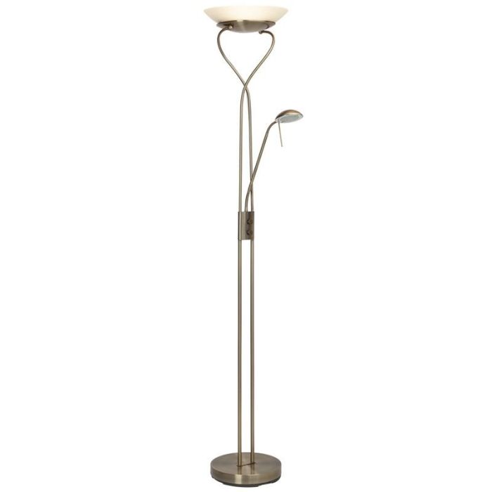 Moderne Leselampe Stehlampe Messing, Joann, 18W, 3000K LED, mit Schalter