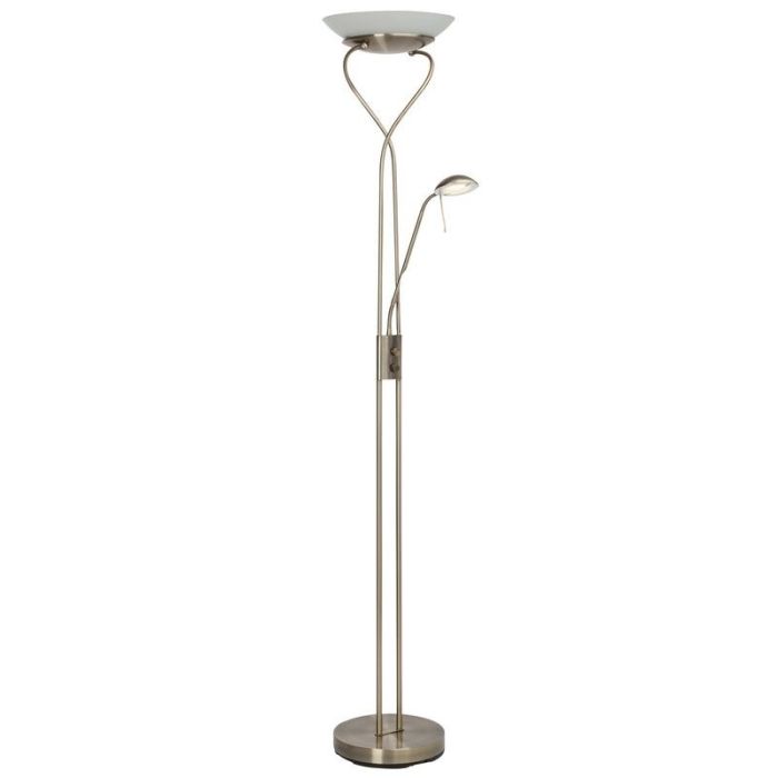 Moderne Leselampe Stehlampe Messing, Joann, 18W, 3000K LED, mit Schalter