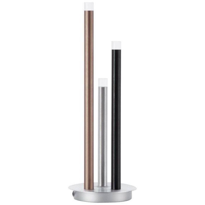 Moderne Tischleuchte Silber, Olivia, 3,5W, 3000K LED, mit Schalter