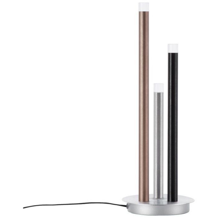 Moderne Tischleuchte Silber, Olivia, 3,5W, 3000K LED, mit Schalter