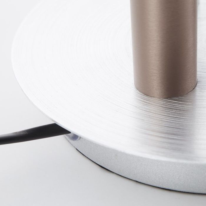 Moderne Tischleuchte Silber, Olivia, 3,5W, 3000K LED, mit Schalter