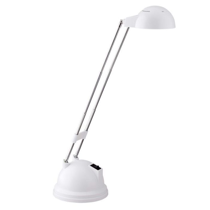 Moderne Schreibtischlampe Weiß, Louna, 6W, 2700K LED, mit Schalter