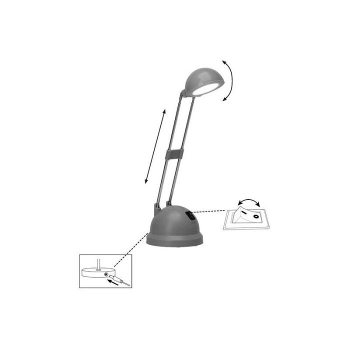 Moderne Schreibtischlampe Weiß, Louna, 6W, 2700K LED, mit Schalter