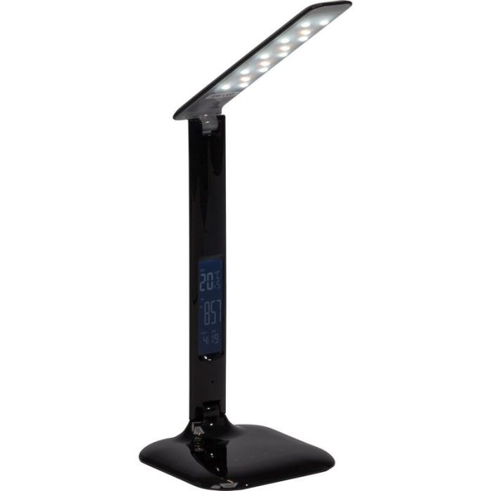 Moderne Schreibtischlampe Schwarz, Naila, 5W, warm- bis kaltweiß einstellbare LED, mit Touch-Dimmer