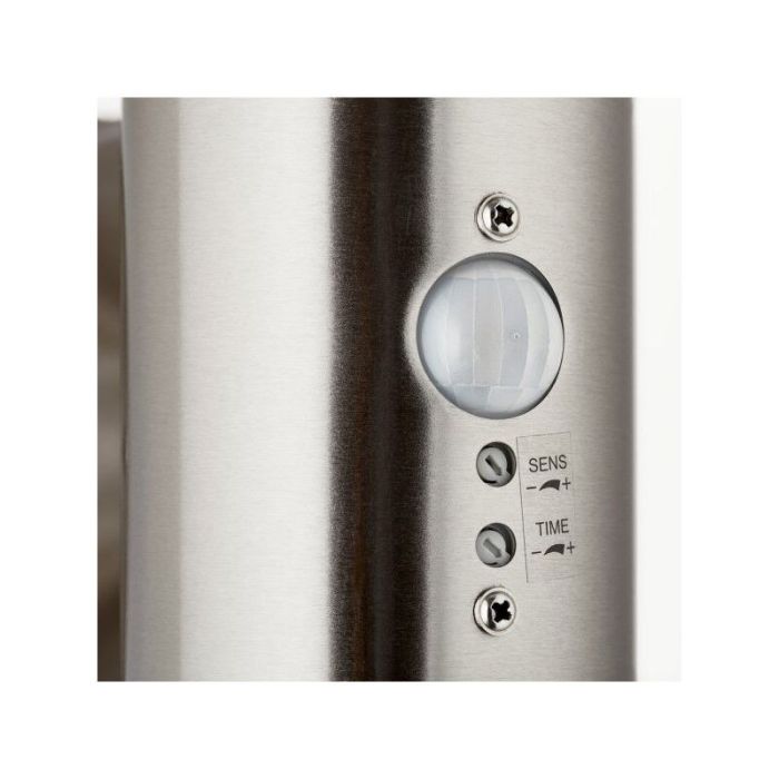 Kunststoff Außen Wandleuchte mit Bewegungsmelder Chrom, Sage, 4W, 3000K LED, IP44