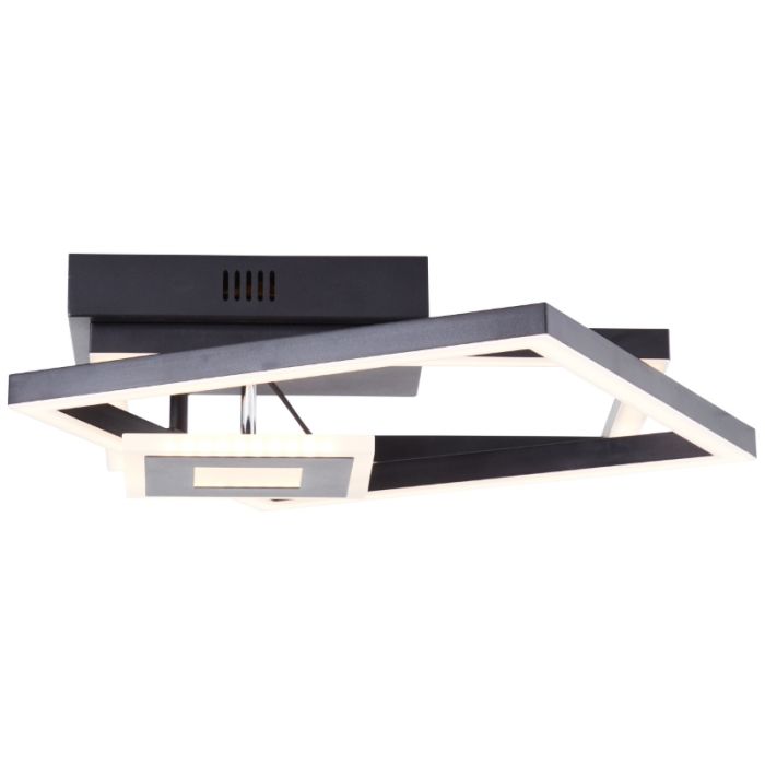Design Deckenleuchte Schwarz, Volkert, 22W, 3000K LED