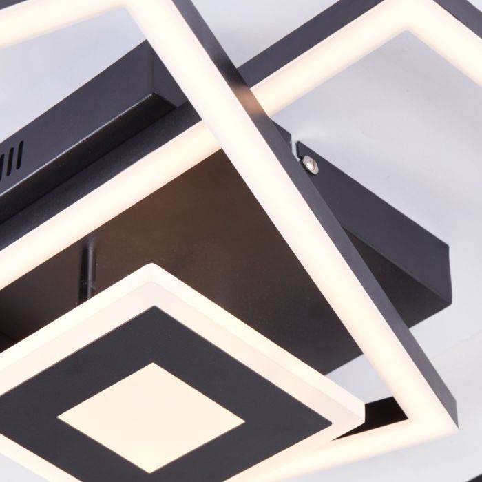 Design Deckenleuchte Schwarz, Volkert, 22W, 3000K LED