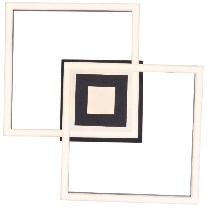 Design Deckenleuchte Schwarz, Volkert, 22W, 3000K LED