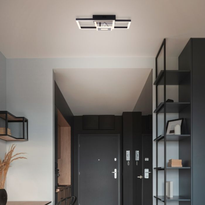 Design Deckenleuchte Schwarz, Volkert, 22W, 3000K LED