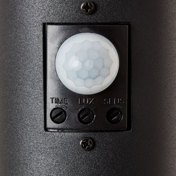 Metall Wegeleuchte mit Bewegungsmelder Schwarz, Meis, IP44