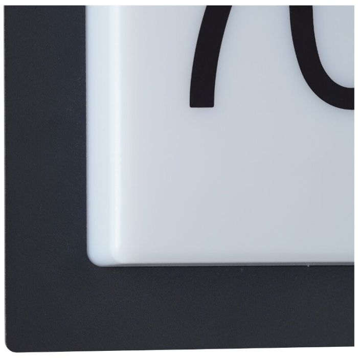 Aluminium Hausnummer Beleuchtung Schwarz, Nurcan, 9W, 3000K LED, IP44