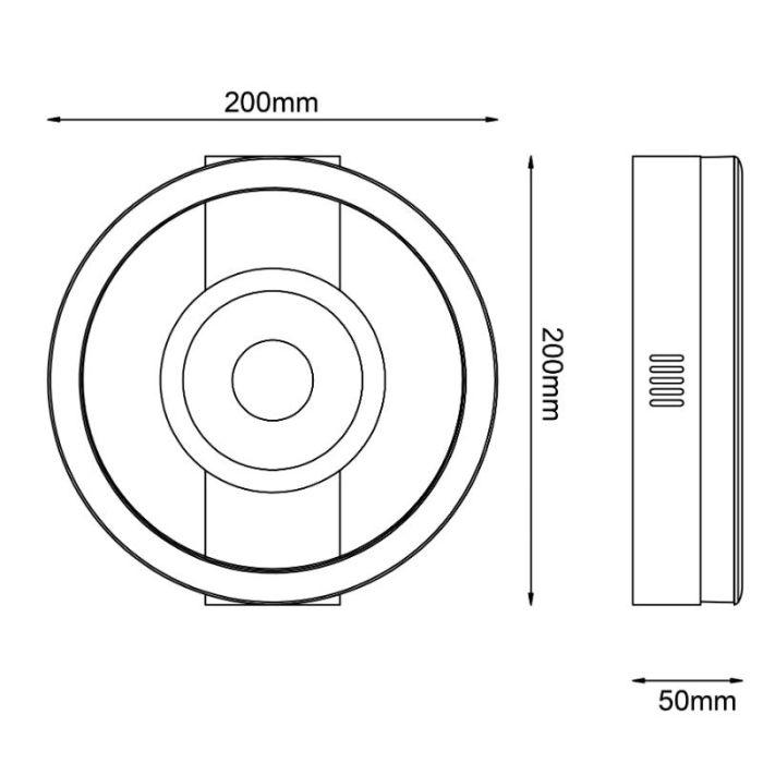 Design Deckenlampe Schwarz, Konrad, 9W, 3000K LED