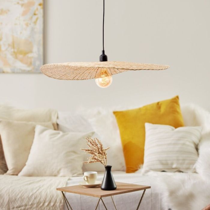 Holz Pendelleuchte Beige, Georgina
