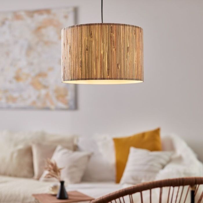Landhaus Pendelleuchte Beige, Wenda