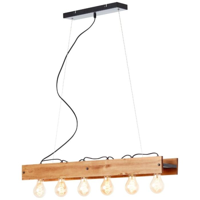 Holz Pendelleuchte Braun, Rasha