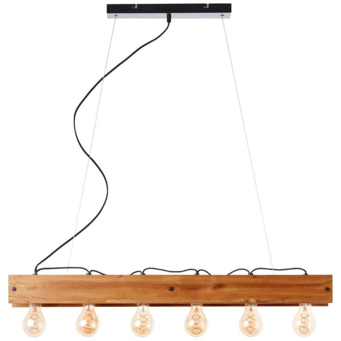 Holz Pendelleuchte Braun, Rasha
