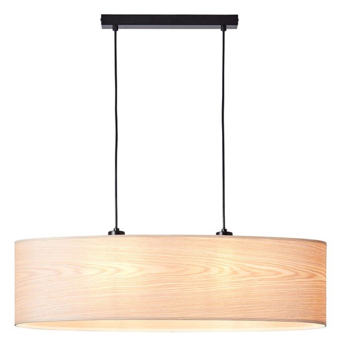 Holz Pendelleuchte Beige, Enna