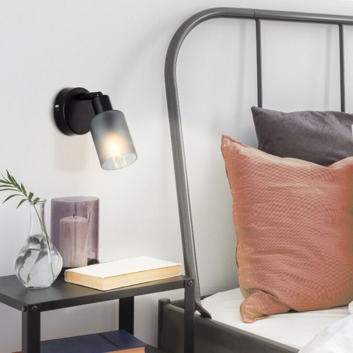 Glas Wandstrahler Schwarz, Fanny