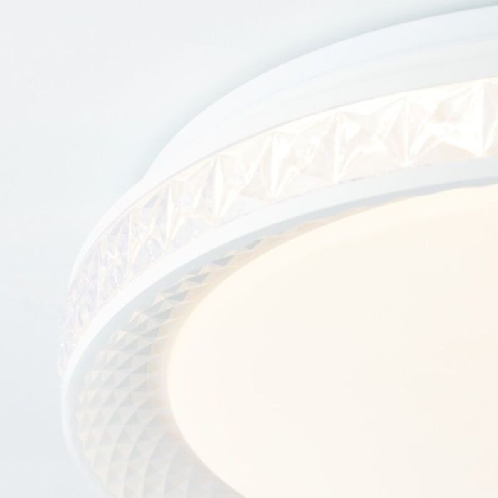 Moderne Smart Deckenleuchte Transparent, Rashmi, 24W, warm- bis kaltweiß einstellbare LED