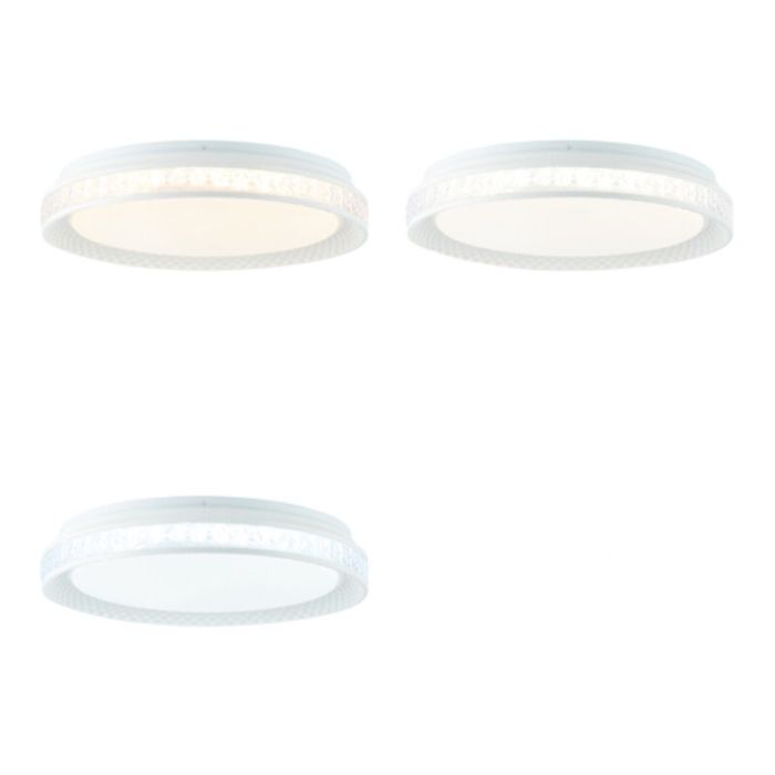 Moderne Smart Deckenleuchte Transparent, Rashmi, 24W, warm- bis kaltweiß einstellbare LED