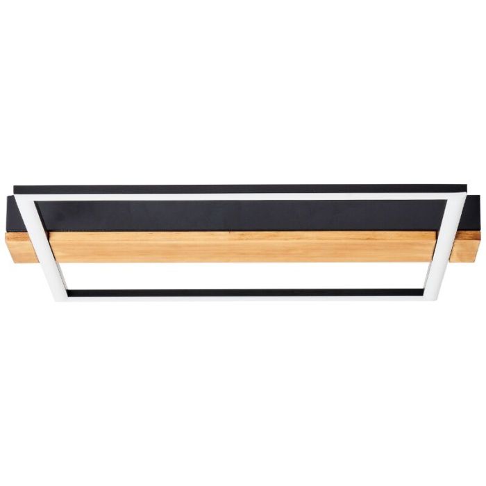 Holz Deckenlampe Schwarz, Fannie, 24W, 3000K LED