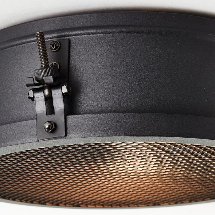 Industrielle Deckenlampe Schwarz, Gael