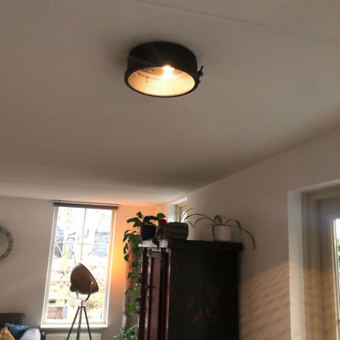 Industrielle Deckenlampe Schwarz, Gael
